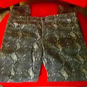 Cookie Johnson snakeskin print Jeans sz 12